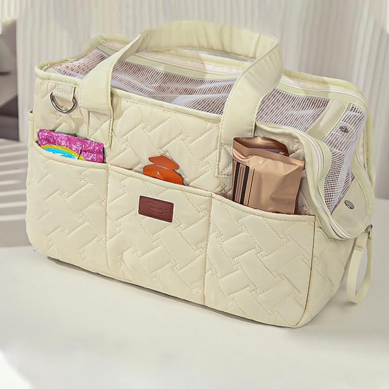 Pet cat carrying bag Escape free portable multi-function pet bag Large capacity breathable cross-body bag portable soft bag zwq