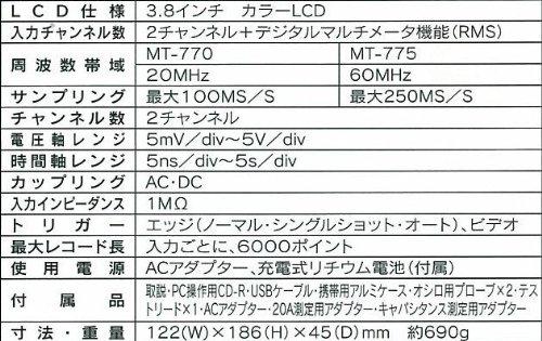 Mother Tool полноцветный ручной осциллограф типа 2 Phenomenon 4000 отсчетов DMM + MT-775