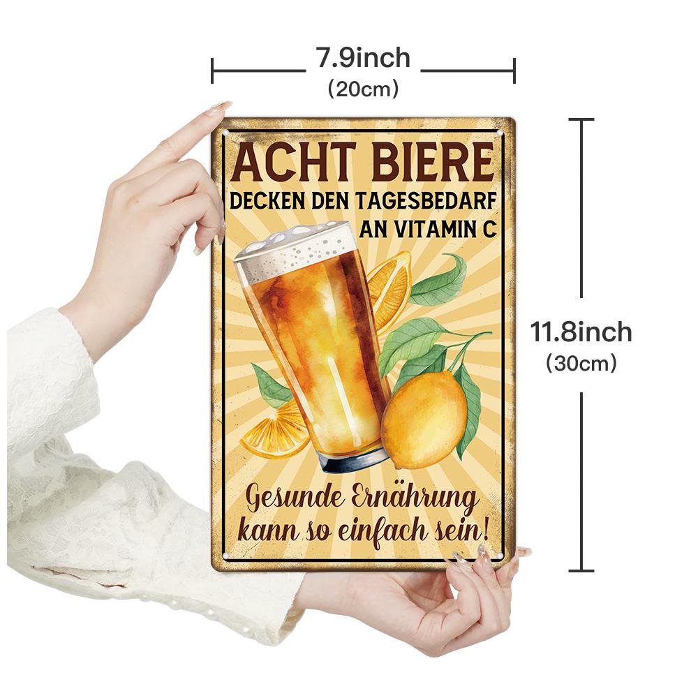 Декор 1 шт. Немецкая винтажная металлическая жестяная вывеска, настенный декор для дома, фермерского бара, паба, клуба, подарок для друзей, 7,9x11,8 дюймов