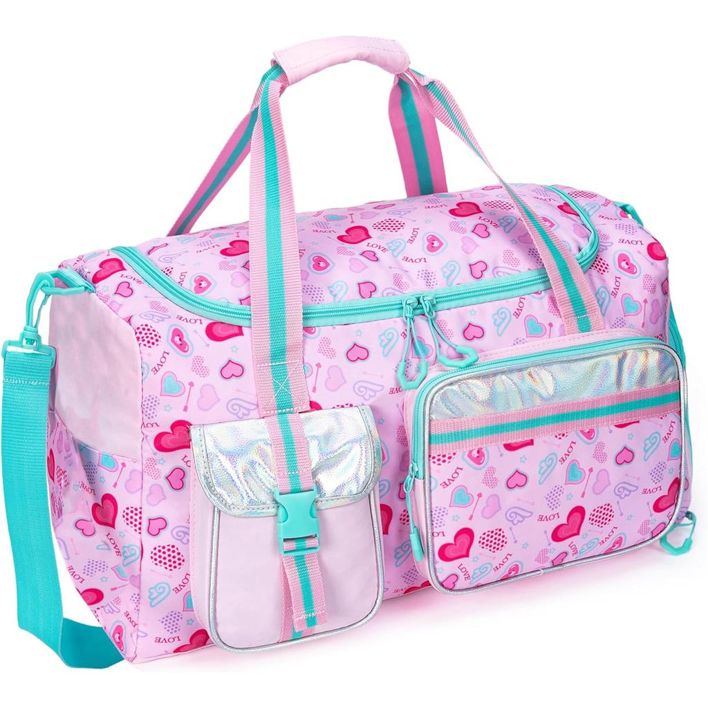 Kids Duffle Bag Girls Women Travel Bag Gifts Overnight Bag for Girls Women Tote Sleepover Bags for Girl Gym Dance Bags with Shoe