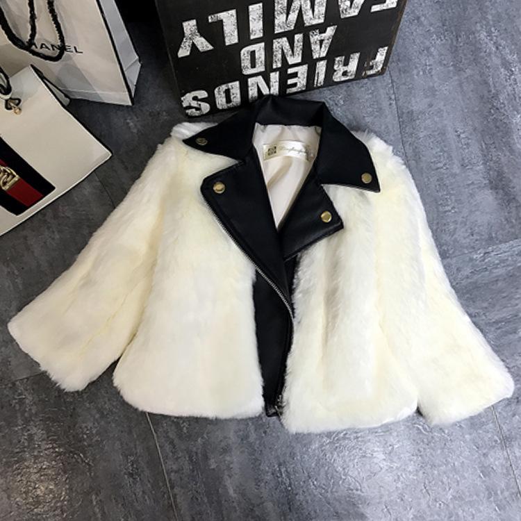 Детская одежда Осень и Зима Новая шуба из искусственного лисьего меха для мальчиков и девочек Теплое и толстое пальто для малышей Пушистое хлопковое пальто