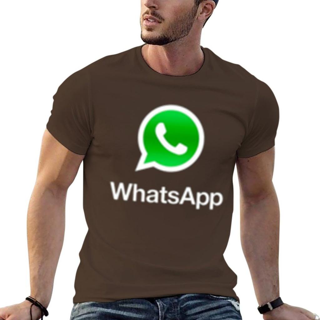 WhatsApp Футболка на заказ Эстетичная одежда рубашки футболки с принтом мужская футболка с принтом