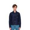 Uniqlo SS22 Однотонная Повседневная Джинсовая Куртка на Пуговицах Мужские куртки Темно-Синий 449616