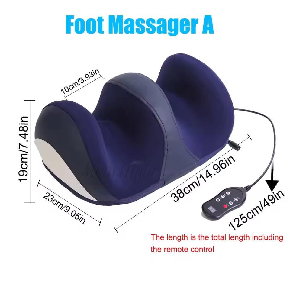 Super Big Electric Foot Leg Massager Deep Tissue Shiatsu Kneading Relax Heated Roller Calf Relieve Stress Care Foot Machine Tool