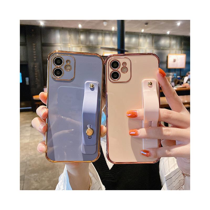 Новый ремешок для iPhone16 противоударный чехол для мобильного телефона 17promax подходит для Apple 15pro гладкий 6D гальваническое покрытие 14p.
