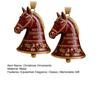 2025 Handmade Horse Bell Ornament Red Metal Christmas Decoration Memorable Gift for Equestrian Lovers