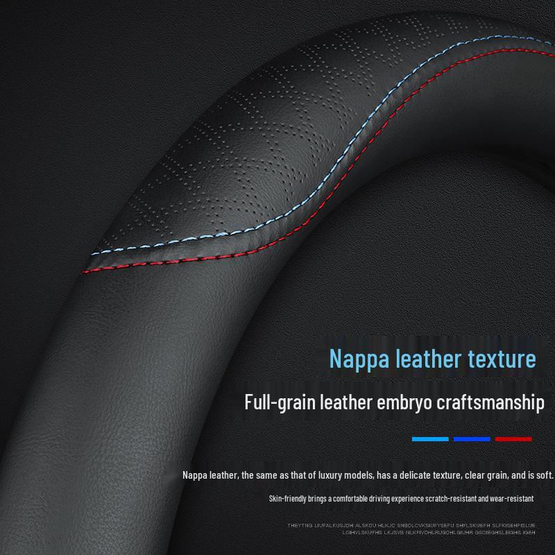 Leather Steering Wheel Cover for BYD Song MAX, Tang, F3, Surui, E5, Qin DM-i, Song Pro, S7, Han, S6