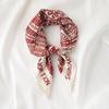 Small Square Scarf Letter Printed Silk Scarf Women's High Definition Thin Hair Tie Bags Tie Bags Commuting Career Accessories Neckerchiefs