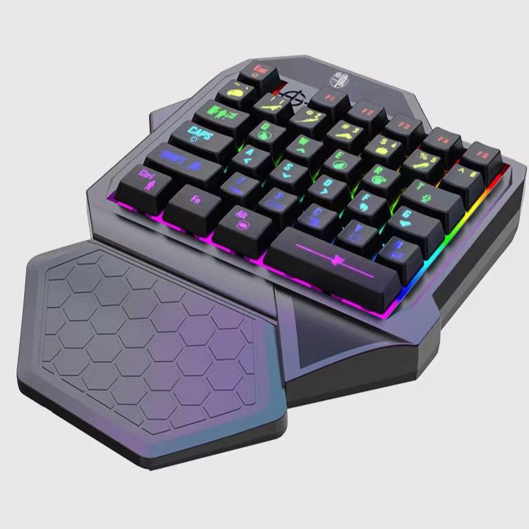 Игровая клавиатура Throne для одной руки: Профессиональная клавиатура League of Legends и мобильных игр