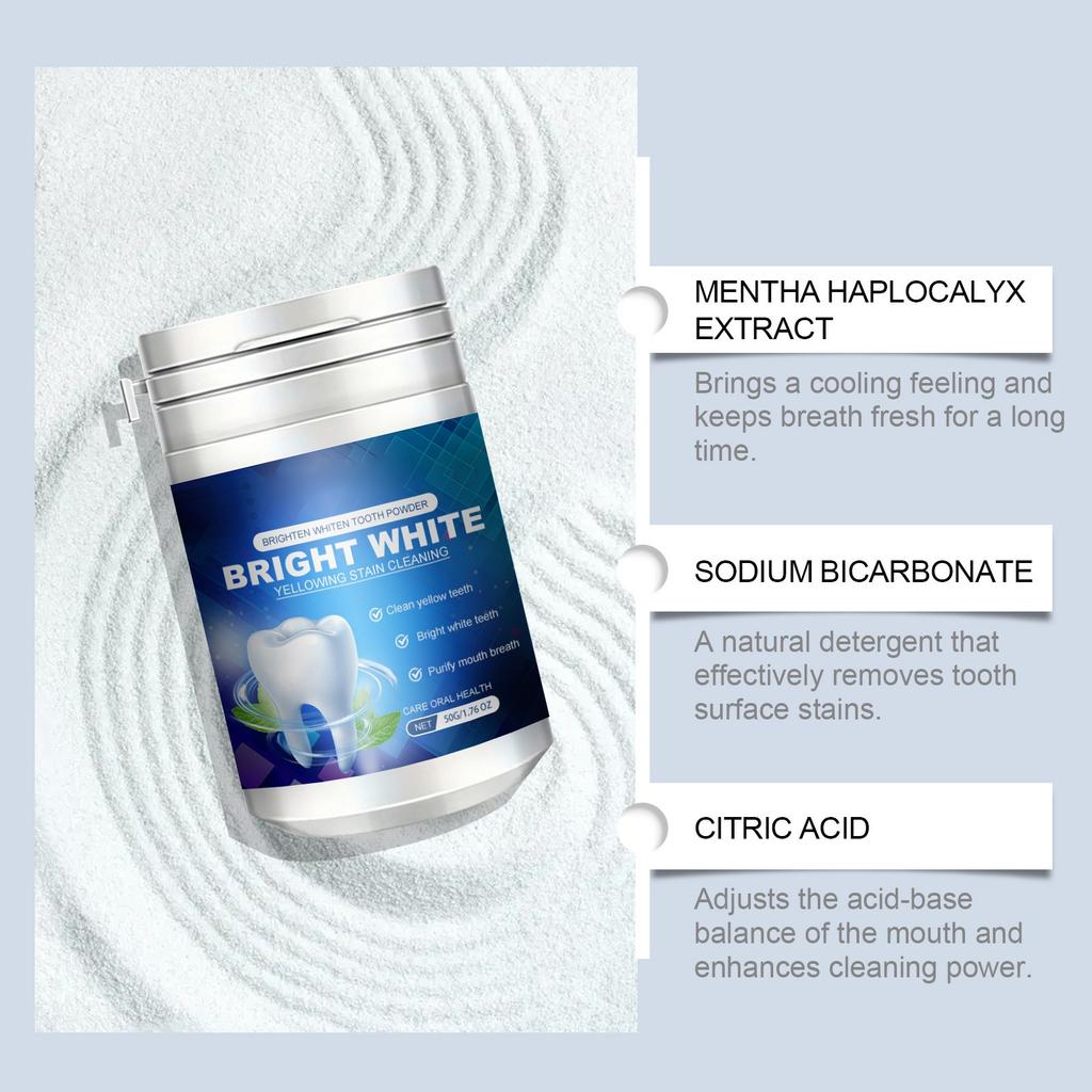 Очищающий порошок для отбеливания зубов Очищающий порошок для свежего дыхания от зубного камня и налета