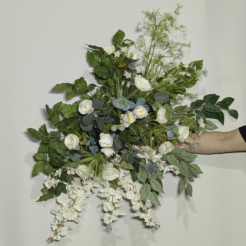 Треугольная шелковая цветочная композиция для свадебной арки для фона приема