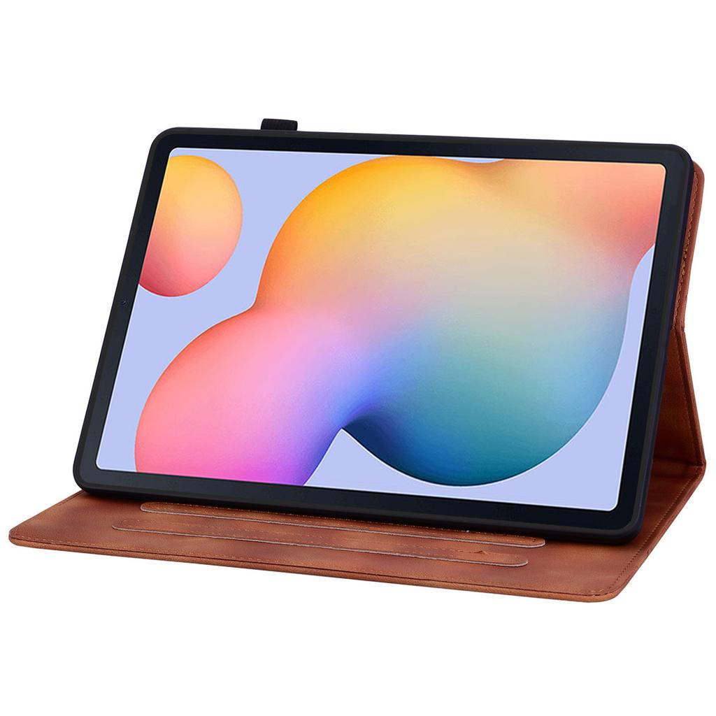 Для Samsung Galaxy Tab S6 Lite (2020)/(2022)/(2024) Чехол с оттиском лилии, держатель для карт, кожаный чехол для планшета