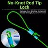 40/60 Sets Secure Grip Self Locking Clip 40/60 Sets Knotless Tip Clip Fishing Rod Connector  Fishing