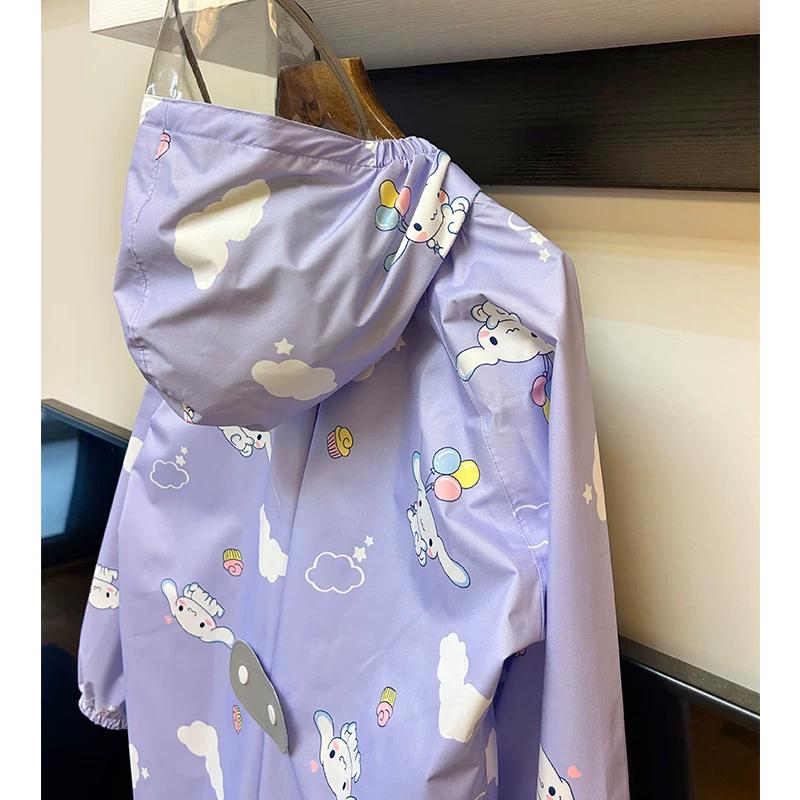 2026 New Summer Cartoon Waterproof Raincoat Suitable for Parent-Child, Kindergarten Students, Older Children, and Adults, Lightweight and