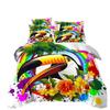 Flamingo Three-Piece 3D Printed Parrot Toucan And Tropical Flower Quilt Cover Pillowcase Bedding