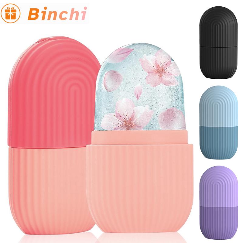 Ice Roller for Face Silicone Face Lifting Contouring Tools Ice Cube Roller Neck Eye Facial Massager Beauty Skin Care Reusable