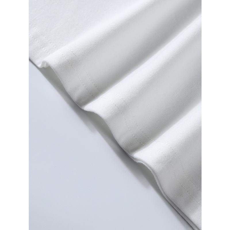 Специальное предложение Мужская базовая однотонная футболка с коротким рукавом Обычная ткань Свободный крой