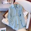 Shirt for Women Coat Oversize Loose Blouse Casual Long Sleeve Solid Colour Soft Loose Shirt Top