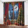 2-Panel Semi Blackout Curtains With Christmas Pendant Design - Soft, Light-Filtering Drapes for Privacy In Bedroom, Living Room