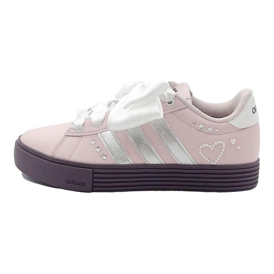 Adidas Daily 4.0 Butterfly Wing Silver Sun Abrasion Resistant Low top Skateboard Shoes Unisex Pink JR0080(tea641-)