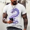 Fashion 3D Chinese Dragon Print T Shirt For Men Street Trend Harajuku Summer Tees Casual O-neck Short Sleeve Oversized T-shirts
