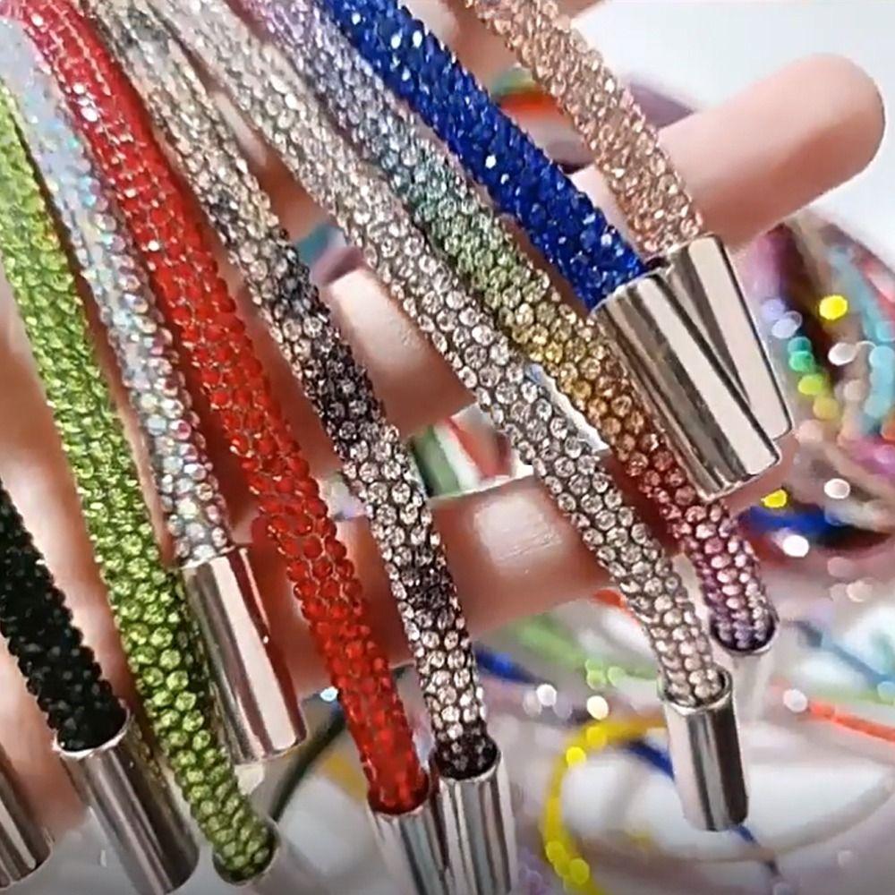 DIY Стразы Шнурок Для Худи Брюк Свитшота Веревка Кристалл Блестящий Круглый Шнур Запасной Шнурок Резиновый Шланг Алмазная Отделка