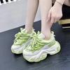 Fashion Women's Fashion Chunky Platform Sneakers Platform Breathable Mesh Shoes for Women Non Slip Thick Bottom Sports Shoes 2024