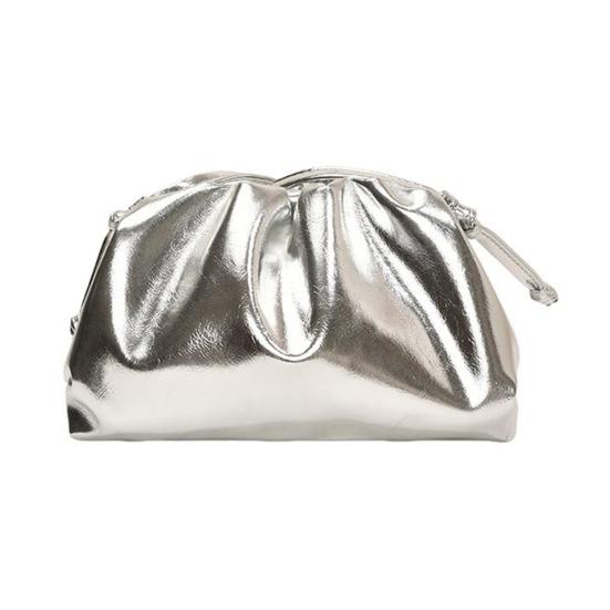 Women Clutch Purses Faux Leather Evening Bag Crossbody Purse Ruched Cloud Handbag Waterproof Shoulder Bag for Wedding Date Party