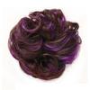 Wig - Synthetic - High Bun - Dark brown-Purple - Elastic - 12.5cm Diameter