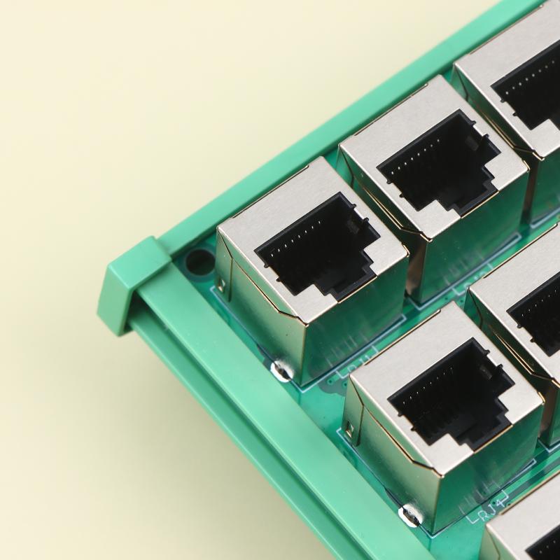 Для Ethernet-порта RJ45 8P8C, клеммный блок-адаптер с 9 винтовыми клеммами и конструкцией для монтажа на DIN-рейку, для сетевых подключений