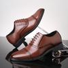 New Men's Shoes Business Dress British Shoes Amazon Gentleman Leather Shoes Foreign Trade Casual Lace-up Extra Large Size 48 Size
