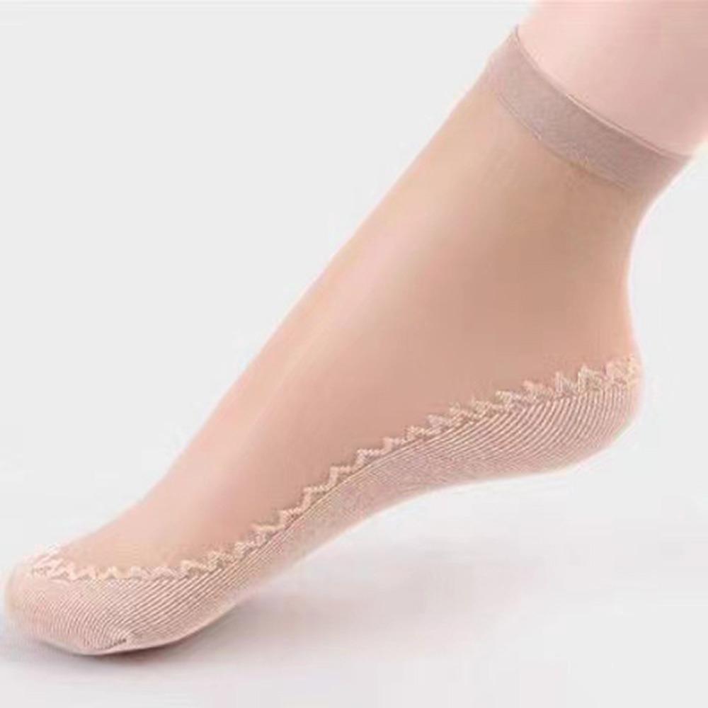 10 pairs Ultra-thin Elastic Women Ankle Socks Cotton Bottom Silk Socks Useful Ladies Summer Socks