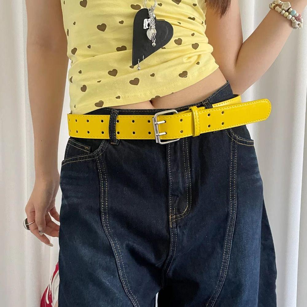 Double-Breasted Wide Waist Belt Y2k Dress Jeans Belt Fashionable Women's Belt  Waistcoat Decoration