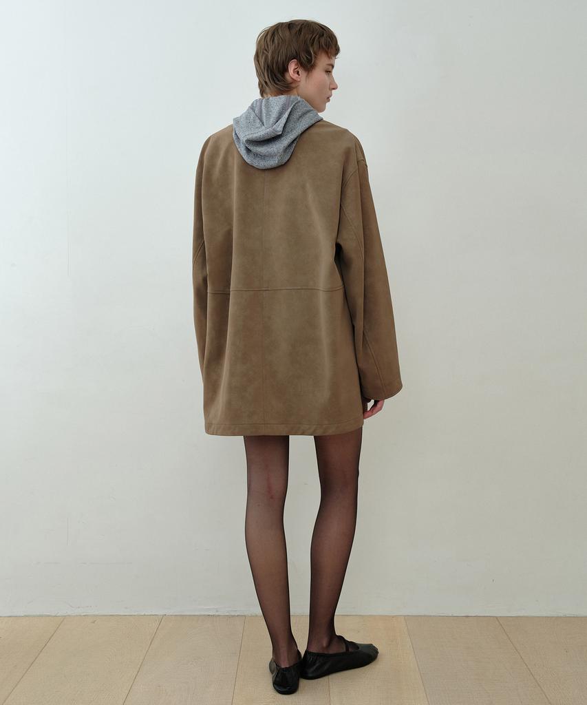 Symmetricpercent Vintage Faux Leather Jacket / Mocha