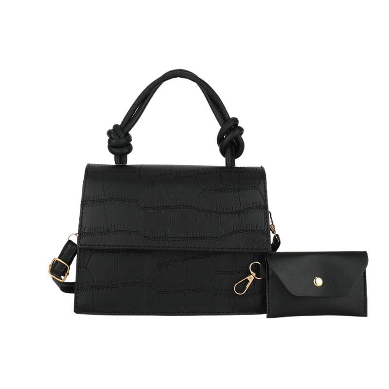 Stone Texture Small Square Bag With Mobile Pocket For Casual Fashion Ladies