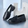 Single Shoes 2024 Autumn Women's Loafers Korean Version of British Style Retro Flat Bottom Comfortable Versatile Small Leather Shoes Can Be