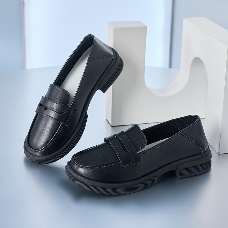 Versatile Retro Style Small Leather Shoes Women's Season Single Shoes Soft Flat Bottom One Pedal