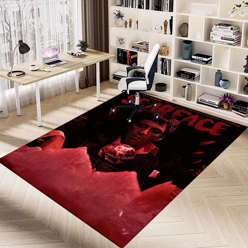 1 шт. Коврик для офисного кресла Scarface, Мягкий, Удобный, Всесезонный, Идеально подходит для дома, спальни или офисного декора, Идеальный подарок для