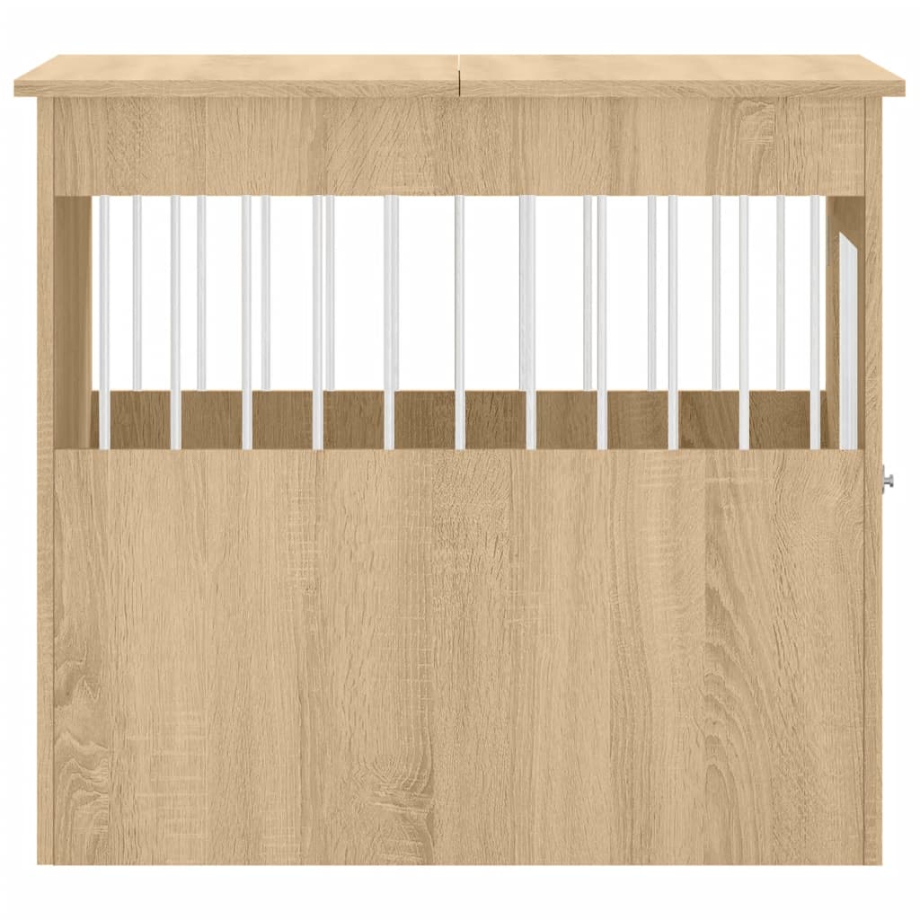 Furniture Style Dog Crate in Sonoma Oak 64.5 x 80 x 71 cm Particleboard