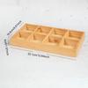 Wooden Divided Storage Box Sturdy Versatile Showcase Display Holder Practical 8 Grid for Mini Flowerpots Collectibles Jewelry