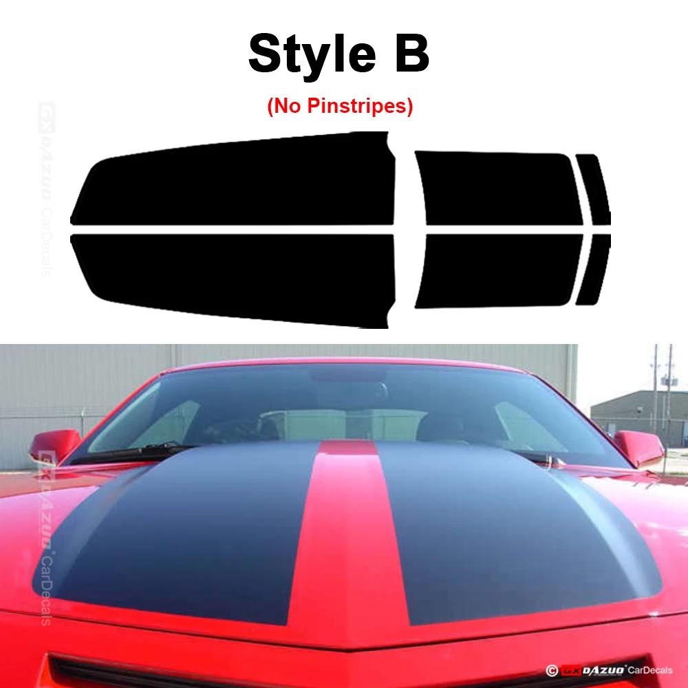For Chevy Camaro Racing Stripes Carbon Red Chevy Decals Hood Trunk Kit Pro Motor Stripes Custom Made Sticker