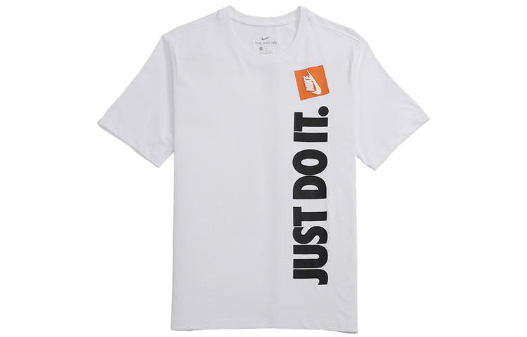 Nike T Shirts Men's White Crew Neck Moderate Straight Fit CT6301-100