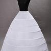 Wedding Dress Skirt Support Costume Petticoat Slip Large 6-Hoops Yarnless Petticoats for Bride Women
