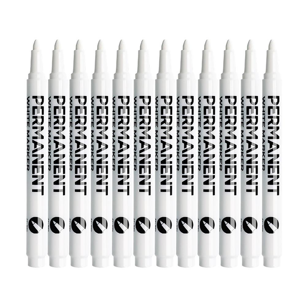 Белые, черные, красные маркеры 1,0 мм, масляная водостойкая ручка для краски для шерсти, холста, шин, стекла, камня, металла, маркеры для рисования граффити, канцелярские принадлежности