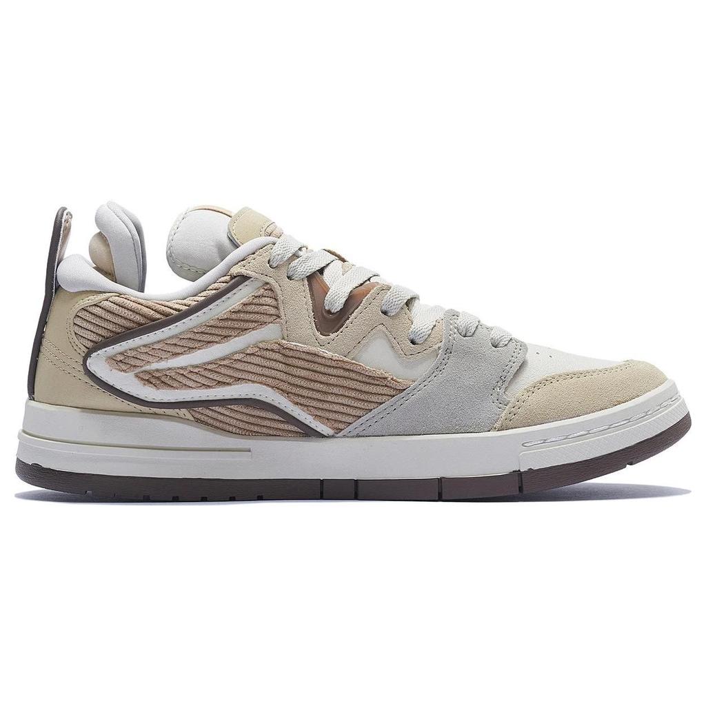 Li-Ning We Are Pro Non-Slip Wear-Resistant Low-Top Skate Shoes Men Sneakers Beige AECS051-4