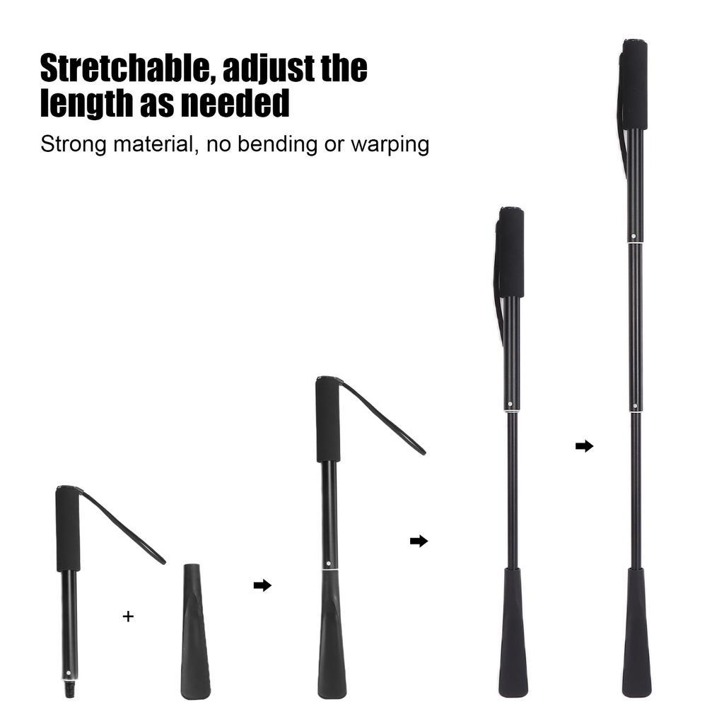 Long Handle Shoe Horn for Seniors Portable Retractable Long Handled Aid Tools for Wearing Shoes