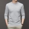 Весенний тонкий однотонный мужской вязаный базовый свитер с круглым вырезом, деловой кэжуал, свободный, простой, облегающий, универсальный, модный