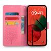 Чехол-кошелек из ПУ-кожи для iPhone 16e с тиснением в виде дерева и оленя