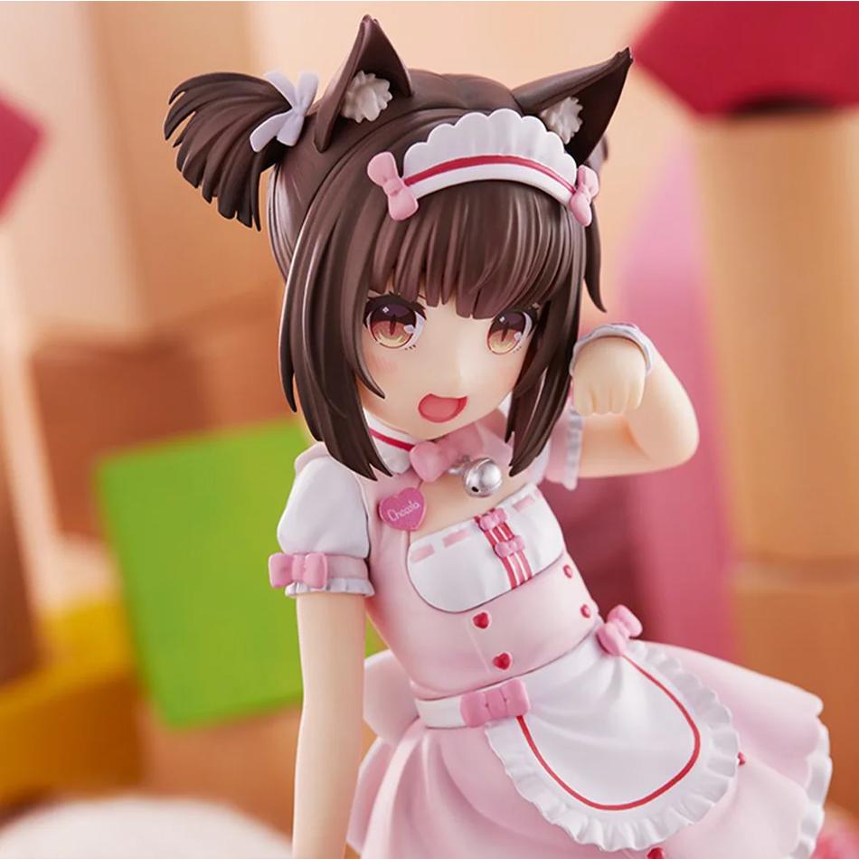 18 см NEKOPARA Аниме Фигурка Кавайная Девочка Шокола Аниме Фигурка Милая Горничная Ваниль Фигурка ПВХ Коллекционная Модель Кукла Игрушки Подарки