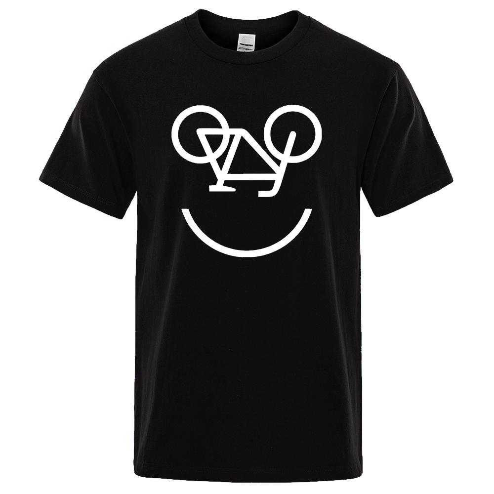 Велосипедный обратный буквенный забавный принт мужские и женские футболки модные удобные топы с обычным рукавом короткие рукава футболки большого размера